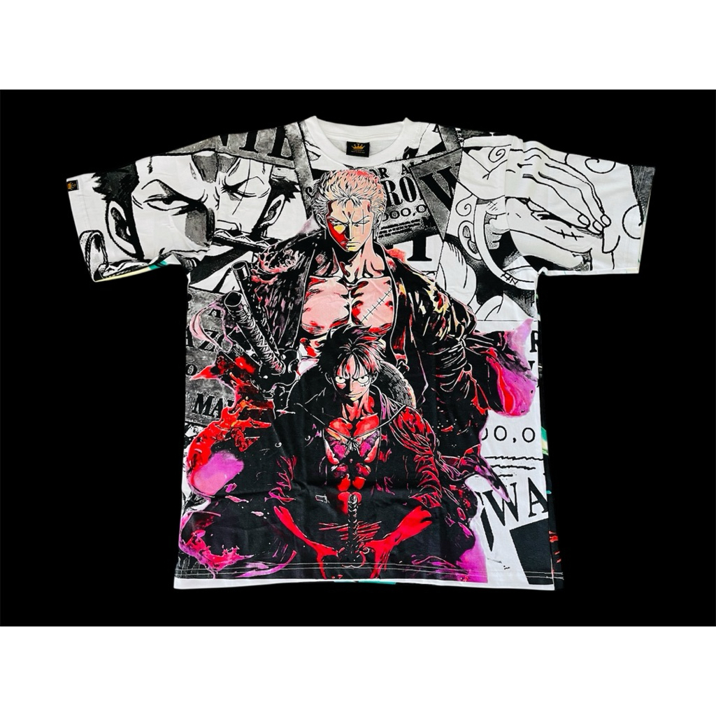 เสื้อ รุ่นOne​ Piece​ ลูฟี่​ โซโลป้าย​เดอะคราวน์ พรีเมี่ยม #เสื้อวินเทจ#เสื้อยืด 90s#Vintage