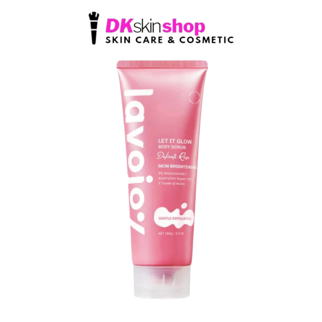 ลาโวจอย เลท อิท โกลว์ บอดี้ สครับ เดลิเคท โรส LAVOJOY LET IT GLOW BODY SCRUB DELICATE ROSE (ปริมาณ 180g.)