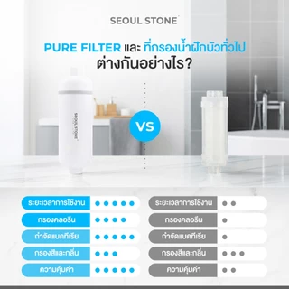 Pure Filter 2.0 ที่กรองน้ำฝักบัว 3 ชั้นลดสิว กรองคลอรีน กำจัดแบคทีเรีย
