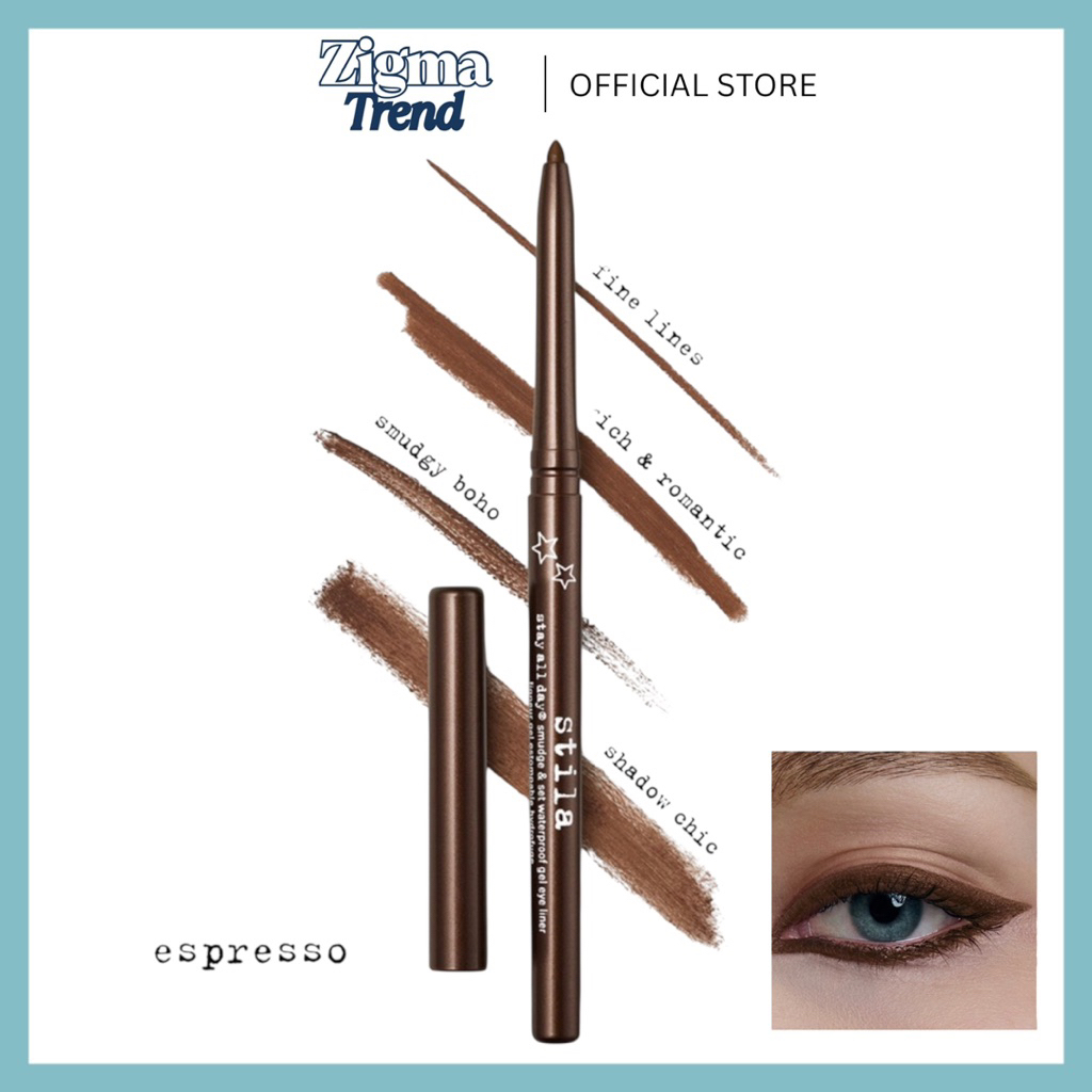 Stila Stay All Day Smudge & Set Waterproof Gel Eye Liner (Full size/ Nobox)* 0.35g.สี Espresso