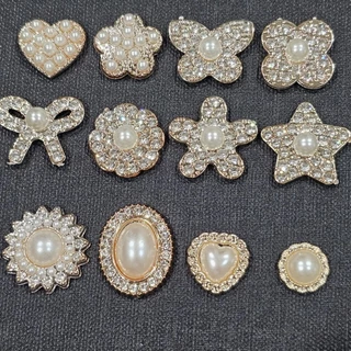 DP27 ตัวแต่งเพชรประดับมุก จำนวน 10 ชิ้น สำหรับงานฝีมือ