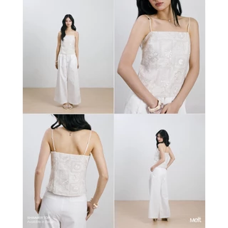 MELT.INMOMENTS Shimmer Top สายเดี่ยวผ้าปัก กลิตเตอร์ (พร้อมส่ง)