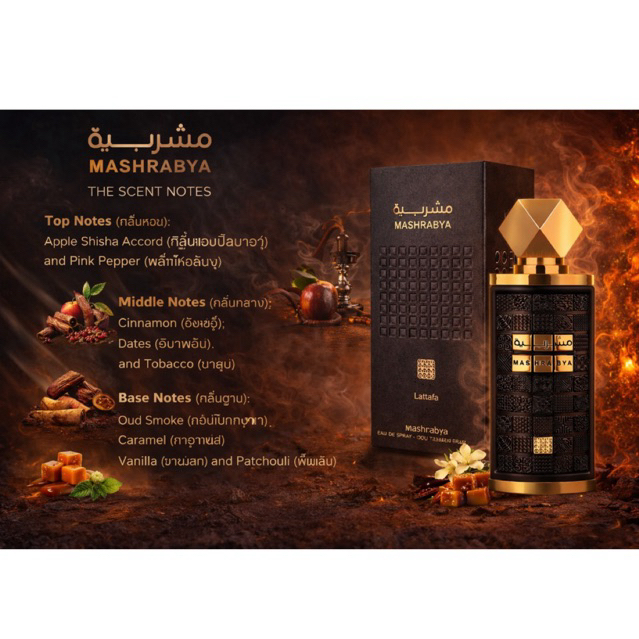 Lattafa Mashrabya Eau De Parfum ขนาด 100 มล.