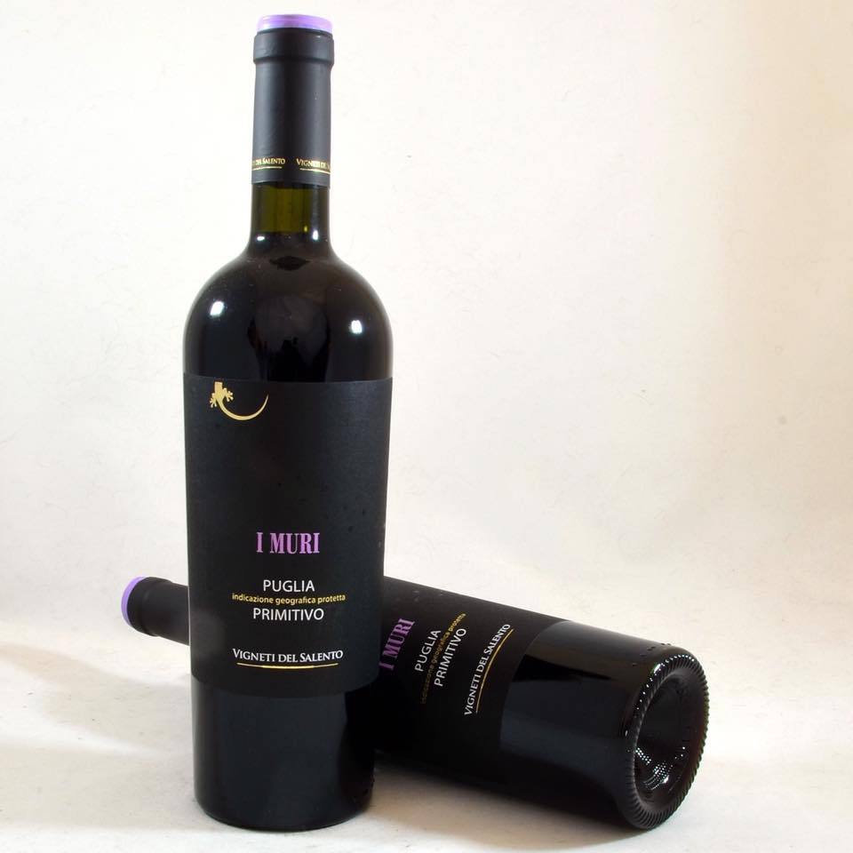 Vigneti del Salento 'I Muri' Primitivo Puglia ขวดไวน์เปล่า สำหรับตกแต่งร้าน สะสม ตั้งโชว์ (ไม่มีแอลก