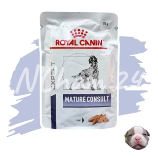 Royal Canin Mature Consult Pouch 85 g อาหารเปียกสำหรับสุนัขสูงวัยอายุ 8 ปีขึ้นไป 85 กรัม x 12 ซอง