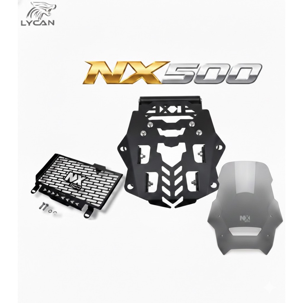 ชุดสุดคุ้ม 3 อย่าง Honda NX500 ยึดชิว + ชิวแต่งv.1( 4 มิล ) + กาดหม้อน้ำ black Nx500 ( สีดำ)