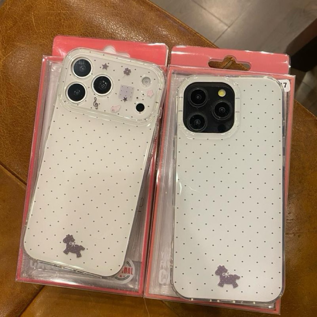 เคสอะครีลิคสกรีนลายจุด งานกันเลนส์กล้อง ปุ่ม Camera control ปิด