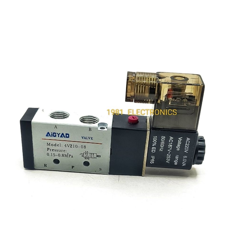 1ตัว 👉👉 4V210-08 โซลินอยล์วาว์ลลม 4V210-08 220VAC โซลินอยล์แบบคอยส์เดียว