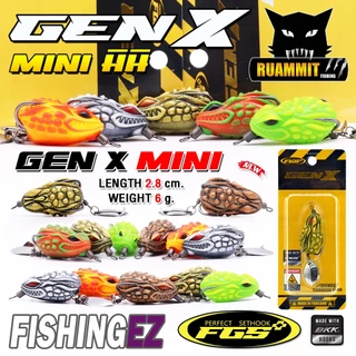 เหยื่อตกปลา เหยื่อปลอม กบยาง GEN-X MINI by FISHING EZ (ชุดตัวเบ็ด FGS V.1)