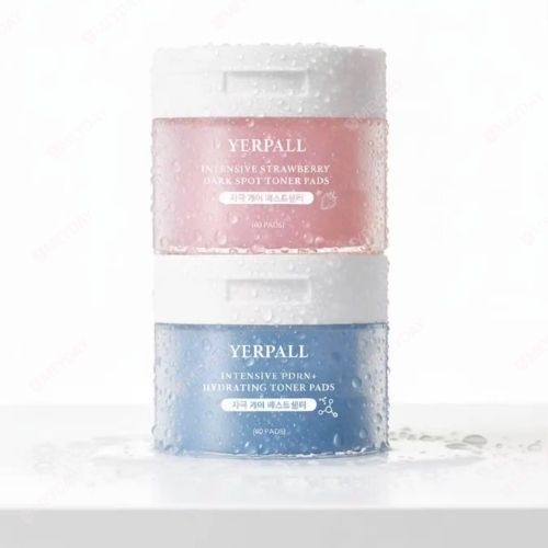 Yerpall Intensive Strawberry Dark Spot & PDRN+Hydrating Toner Pads เยอร์พอล อินเท็นซีฟ โทนเนอร์แพด 60 แผ่น — صورة 3