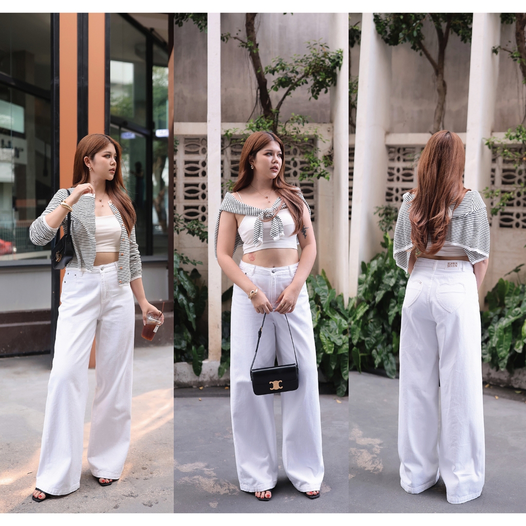 N7068 YOKURT HEART POCKETS JEANS - NUMBERSEVEN