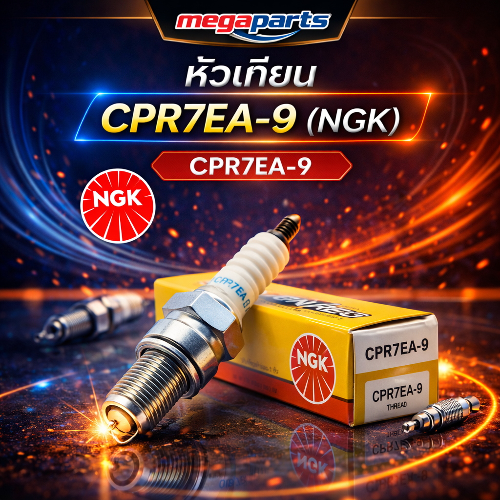 หัวเทียน CPR7EA-9 (NGK) CLICK 110I / PCX 125 / AIR BLADE I/ VULCAN 900 / SMASH 115I / BOLT (Megaparts Store)