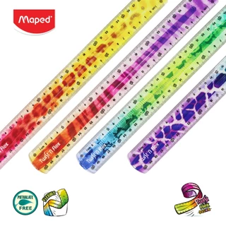 ไม้บรรทัดพับได้ maped ยาว 20 และ 30 ซม.แบบยาง พับได้-งอได้ รุ่น twist เนื้อเจลใส (twist ruler)