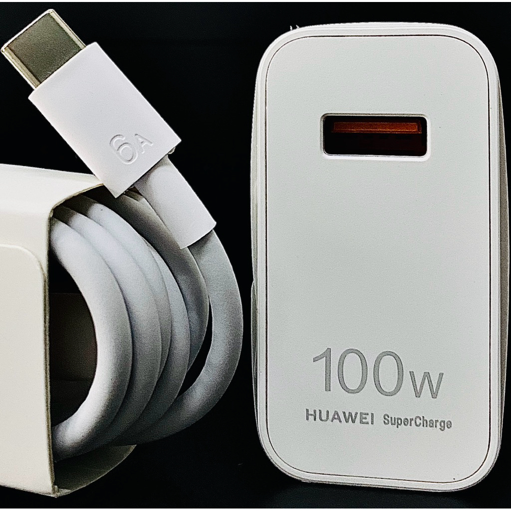 HUAWEI 100W SUPER CHARGE ** ADAPTER 100W + USB C 6A (120W) ** NO PACKAGE