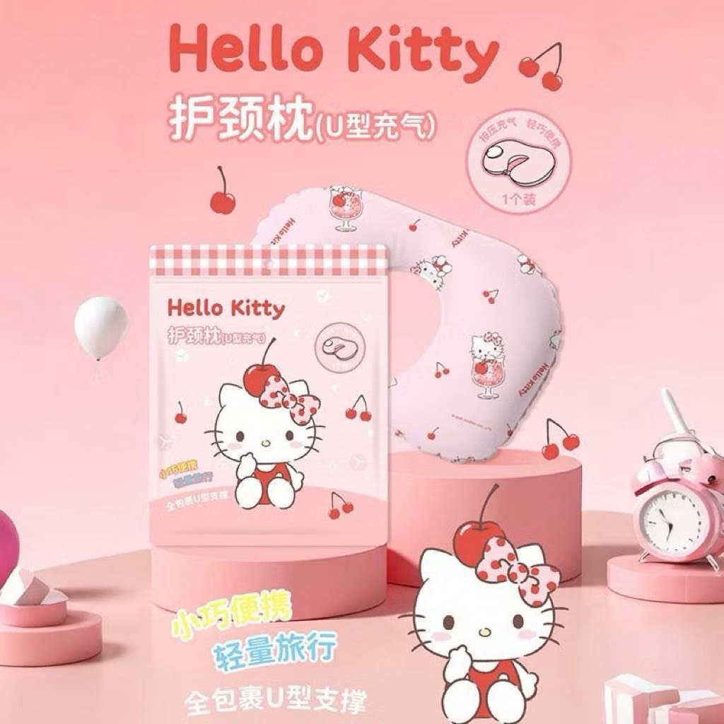 HT325: หมอนรองคอ Hello Kitty
