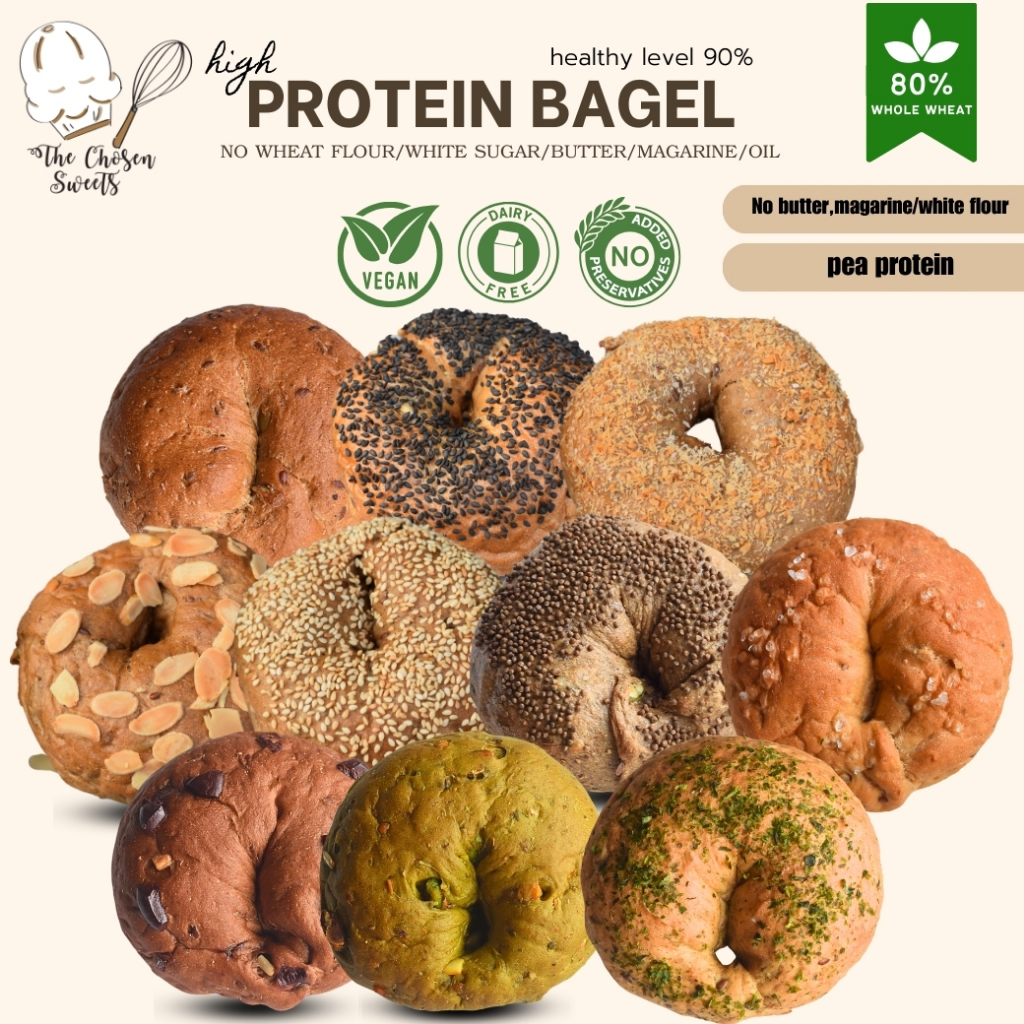 โปรตีนเบเกิลปัง Protein bagel pang