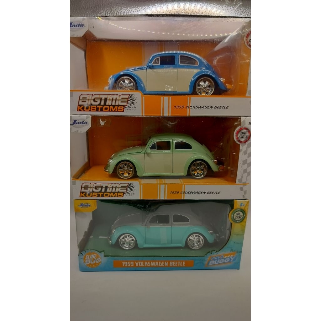 โมเดลรถเหล็ก JADA 1:24 รวมรถเหล็ก1959VOLKSWAGEN สินค้าเป็นสิยค้ามือ2อาจมีตำหนิที่รถหรือกล่องสามารถขอดูรูปภาพเพิ่มเติมได้