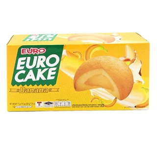 [ยกลัง 12 กล่อง] Euro Cake ยูโร่คัสตาร์ดเค้ก 144 ชิ้น ยูโร่ ยูโรเค้ก ของกินเล่น ขนมยัดไส้