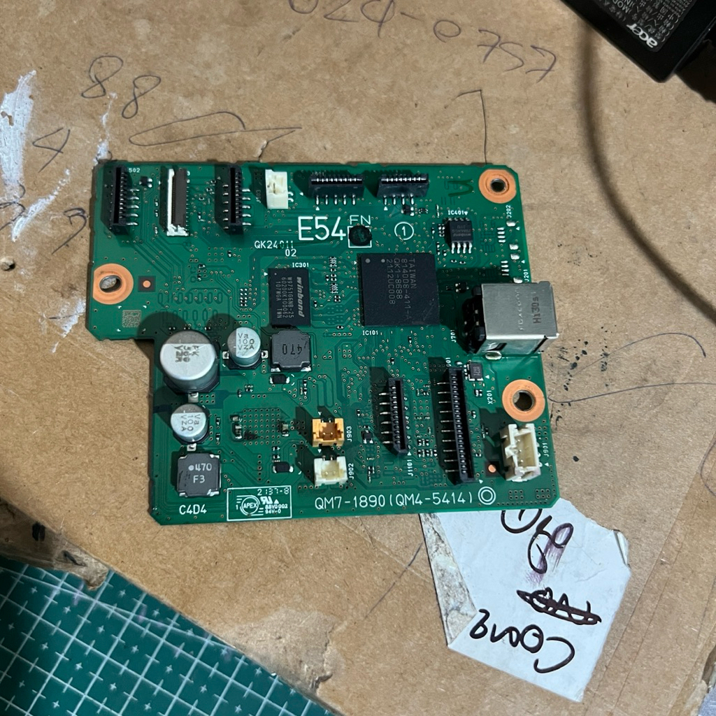 g3010 บอร์ดnew ชาร์ตหมึกหลังการติดตั้ง