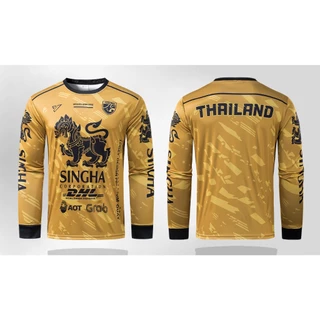 เสื้อยืดแขนยาว สีดํา เนื้อผ้าดี เบาสบายระบายอากาศ เสื้อกีฬาพิมพ์ลาย เสื้อยืดแขนยาว เสื้อกีฬา