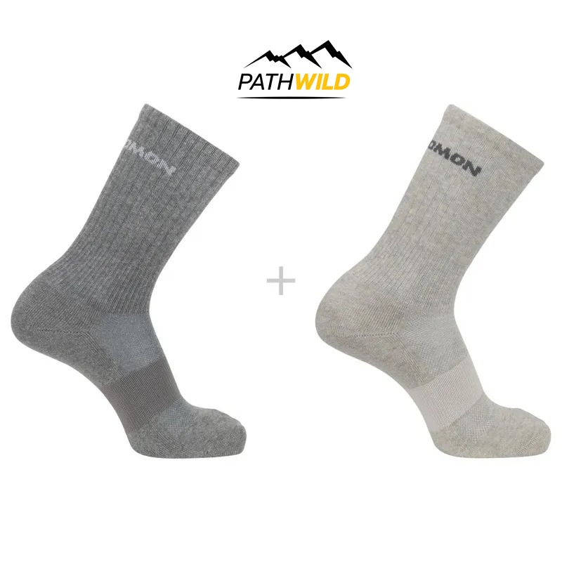 SALOMON EVASION CREW 2-PACK ถุงเท้า ใช้ใส่ชีวิตประจำวัน ออกกำลัง เล่นกีฬา ใส่สบาย ขายเป็นแพ็ค 2 คู่