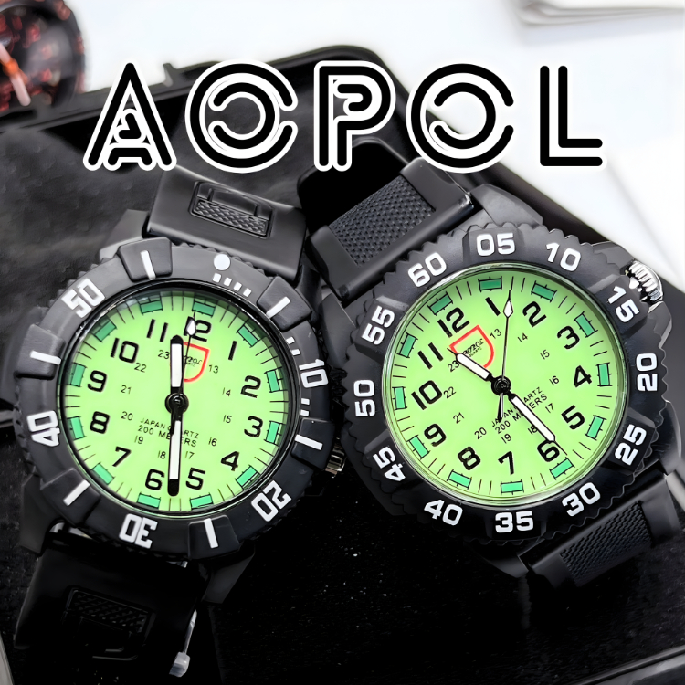 นาฬิกาข้อมือ AOPOL รุ่น 639 รุ่นยอดฮิต พรายน้ำ กันน้ำ ของพร้อมส่งจากไทย