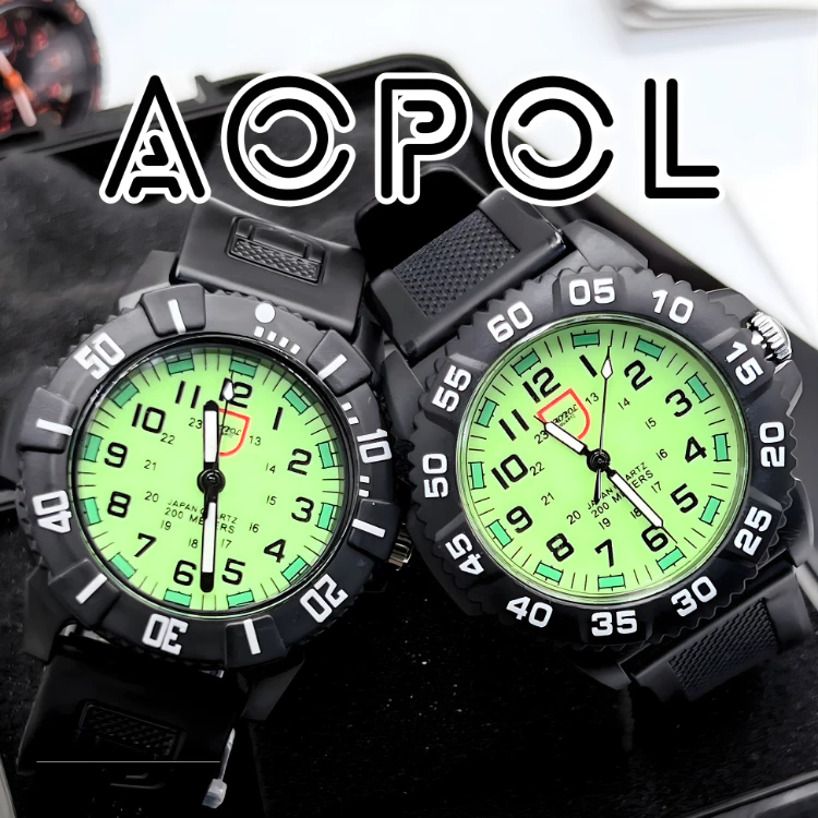 นาฬิกาข้อมือ AOPOL รุ่น 639 รุ่นยอดฮิต พรายน้ำ กันน้ำ ของพร้อมส่งจากไทย