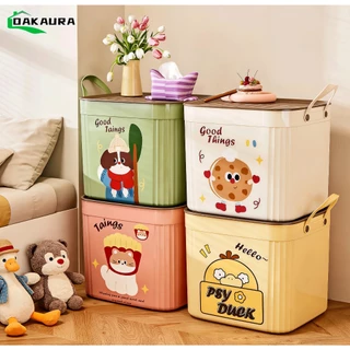 【รับประกัน 10 ปี】กล่องเก็บของ ลวดลายการ์ตูน อัปเกรดความจุสูง หลายสี วัสดุปลอดภัย PP กล่องเก็บของอเนกประสงค์ Storage box