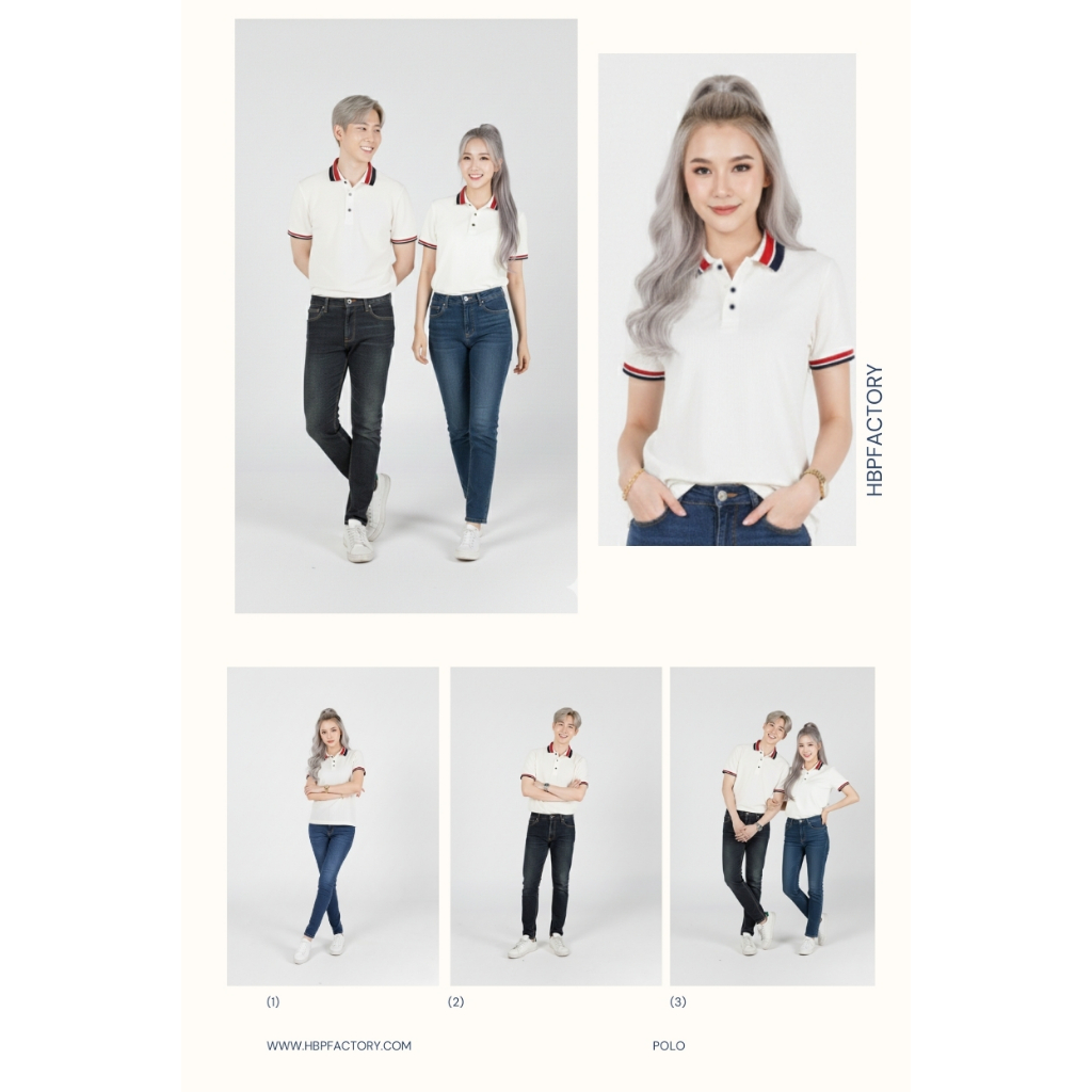 เสื้อโปโลสีครีมขลิบดำแดง แขนจั้ม ไม่มีกระเป๋า  ไม่ยืด ไม่ย้วย คงทน ไม่เสียทรง แม้ซักบ่อย  ราคาสุดคุ้ม