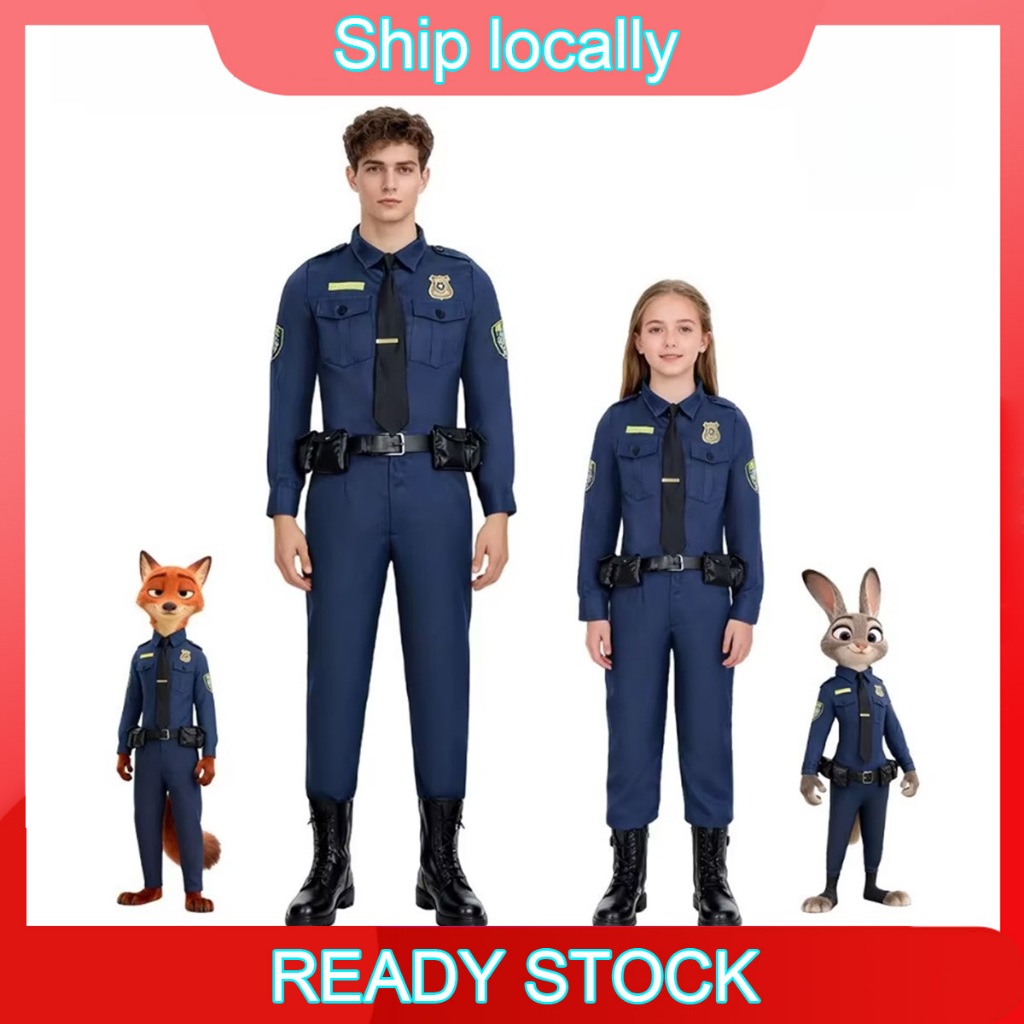 Nick ชุดแฟนซี นิก กระต่าย ตำรวจ จากภาพยนตร์ Zootopia สำหรับคริสต์มาส ฮาโลวีน งานคาร์นิวัล และการแสดงบทบาท