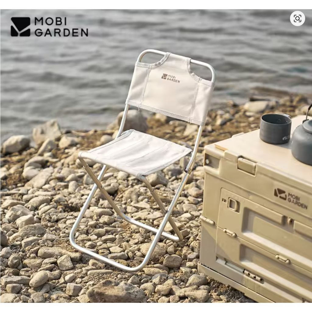Mobi garden เก้าอี้พับได้ เก้าอี้600D ผ้าอ๊อกซ์ฟอร์ดเก้าอี้ตกปลาสามขั้นตอนแบบพกพา