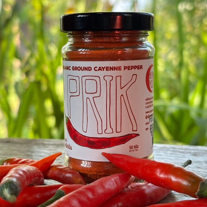 PRIK Ground Cayenne Pepper (พริก พริกคาเยนป่น) | by ORGANIC MOON ออร์แกนิคมูน | Free Shipping / จัดส่งฟรี