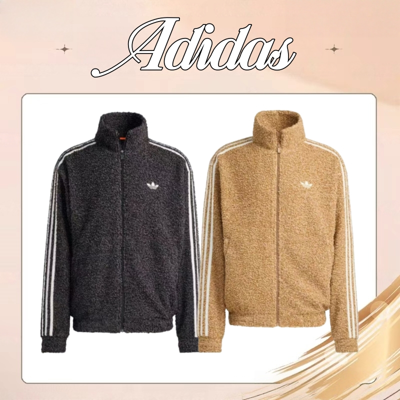 💫ของแท้ 100%💫 Adidas Originals TRACKTOP Long-sleeved Jacket ปกคอตั้งมีโลโก้ เสื้อแจ็คเก็ตแขนยาว