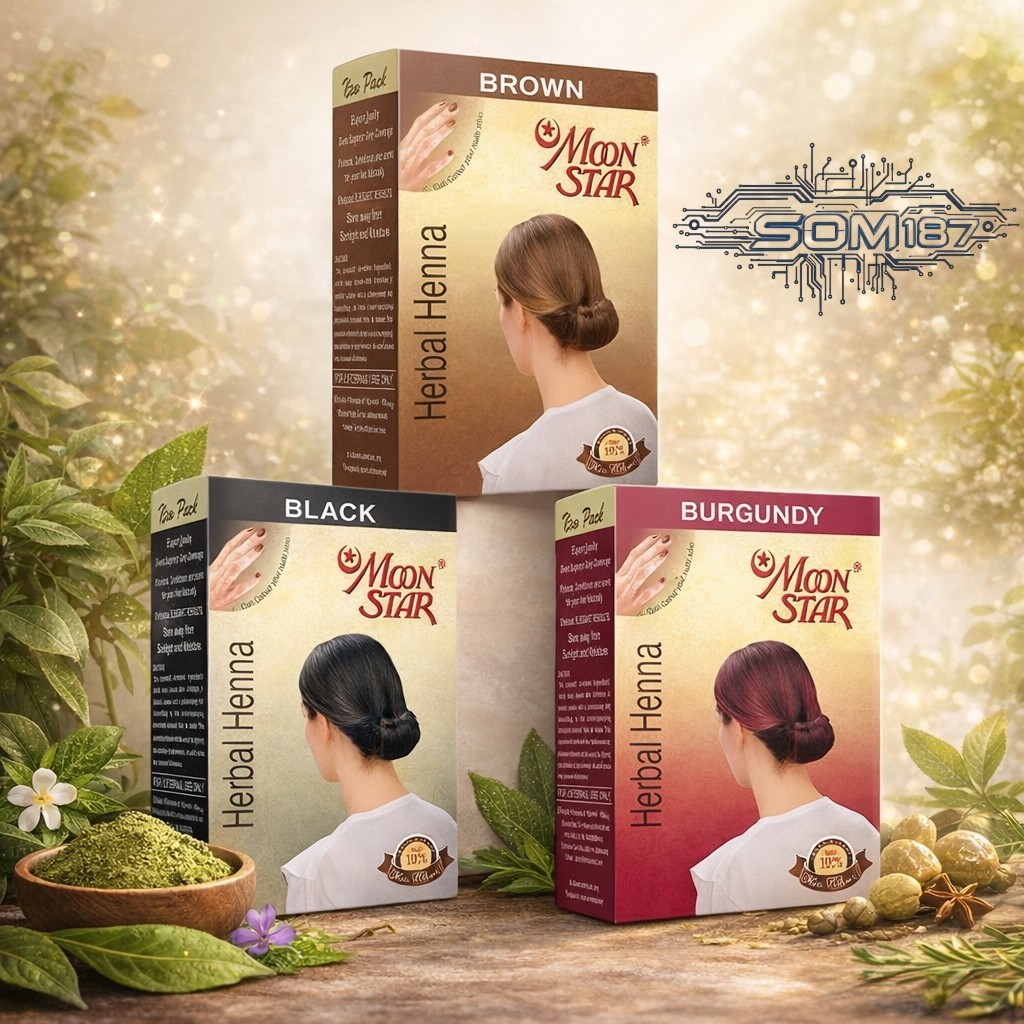 ผงสมุนไพรเฮนน่าย้อมผม Herbal Henna Moonstar
