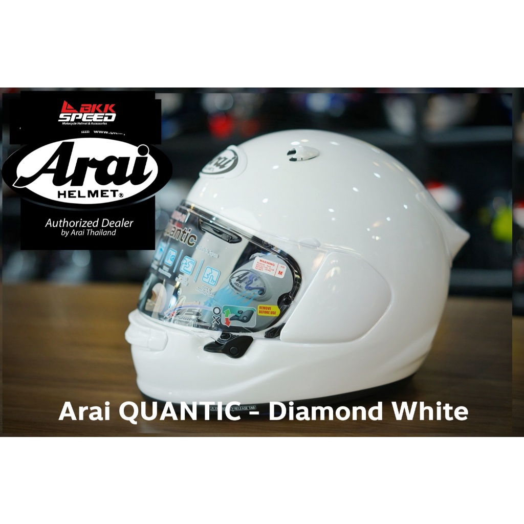 หมวกกันน็อค Arai รุ่น Quantic สี Diamond White สีขาวมุข หมวกสาย sport touring สำหรับเดินทางไกล
