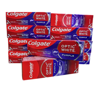 พร้อมส่ง!!!! ยาสีฟัน คอลเกต อ๊อพติค ไวท์ เพอร์เพิล 100 กรัม colgate optic white purple toothpaste 100g.