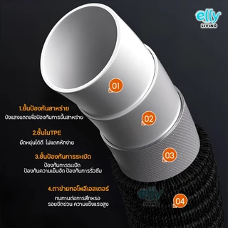 สายยางยืดหด สายยางรดน้ำ (พร้อมข้อต่อ)ทนต่อแรงดันสูง ยืดได้ถึง3เท่า ไม่พันกัน เก็บง่าย ประหยัดพื้นที่
