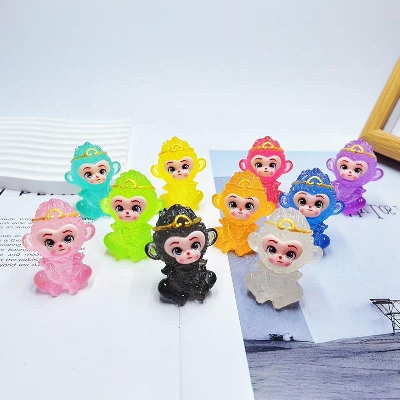 🐒พร้อมส่ง TH🐒 น้องลิงหงอคงหลากสี เรืองแสง🌈แบบสุ่มสี 🌈ราคาต่อ 1 ตัว