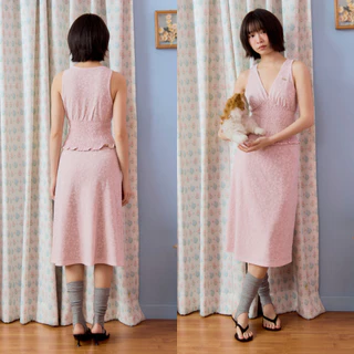 Bemingset011(S-2XL)-Flora Set - เซ็ตกระโปรงลูกไม้ละมุน หวานเรียบร้อยใส่ออกงานก็ได้ ใส่คาเฟ่ก็สวย