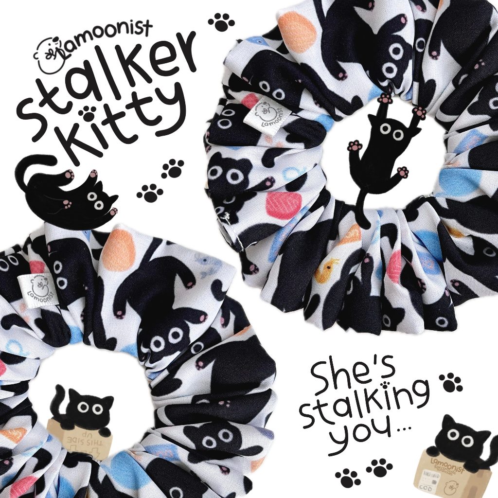 Lamoonist • Stalker kitty • scrunchie collection