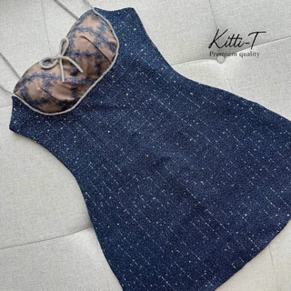 KITTI -T Dress มินิเดรสสายเดี่ยวที่มีดีไซน์หรูหราและมีความเป็นผู้หญิงสูง (Feminine)