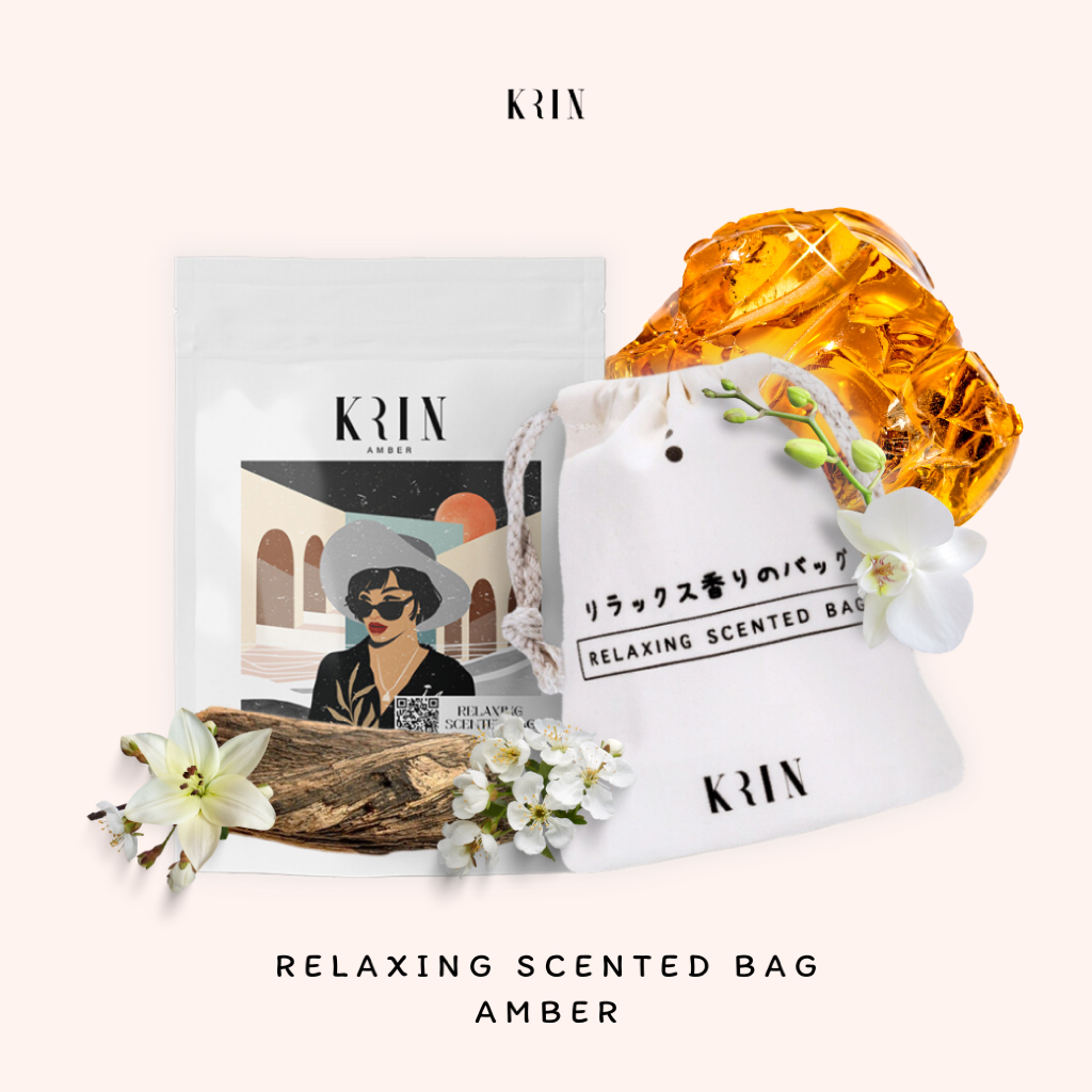 Krin Relaxing Scented Bag Amber. (ถุงหอมปรับอากาศ กลิ่น แอมเบอร์)