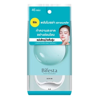 บิเฟสต้า Bifesta Micellar Cleansing Sheet ไมเซล่า เคลนซิ่ง ชีท แผ่นเช็ดทำความสะอาดผิวหน้า 46 แผ่น