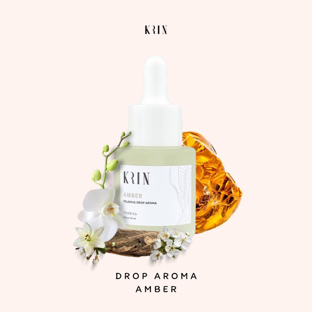 Krin Relaxing Drop aroma น้ำมันหอมระเหย (Amber)
