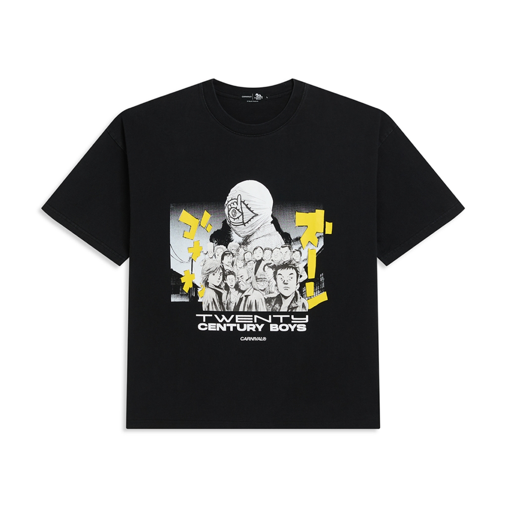 CARNIVAL CNVX20C26T08BK 20th CENTURY BOYS ENDO S CREW T-SHIRT OVS BLACK