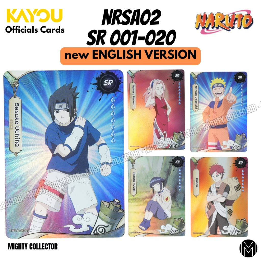 (ENGLISH VERSION) การ์ดนารูโตะ Naruto Kayou Official Cards - NRSA02 SR - New