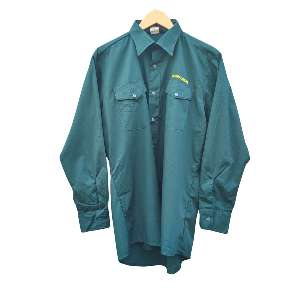 เสื้อเชิ้ตวินเทจ 70s Deadstock PROTEXALL John Deere Green Uniform Shirt