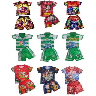 ชุดเด็กแขนสั้นขาสั้นผ้ามัน ลายหมอนทองวิทยา ลายการ์ตูนสุดฮิต …