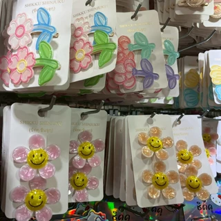 O1308 กิ๊บหนีบผมสไตล์เกาหลี ดอกเดซี่หน้ายิ้ม พร้อมส่งในไทย