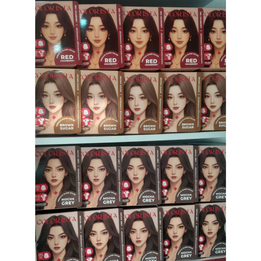 🐧New!! ครีมย้อมผมสีแฟชั่น 4เฉดสี COLORISTA Miracle Gloss Color   ผมนุ่มลื่น ปิดผมขาว เงาสวย ไม่มีกลิ่นฉุน